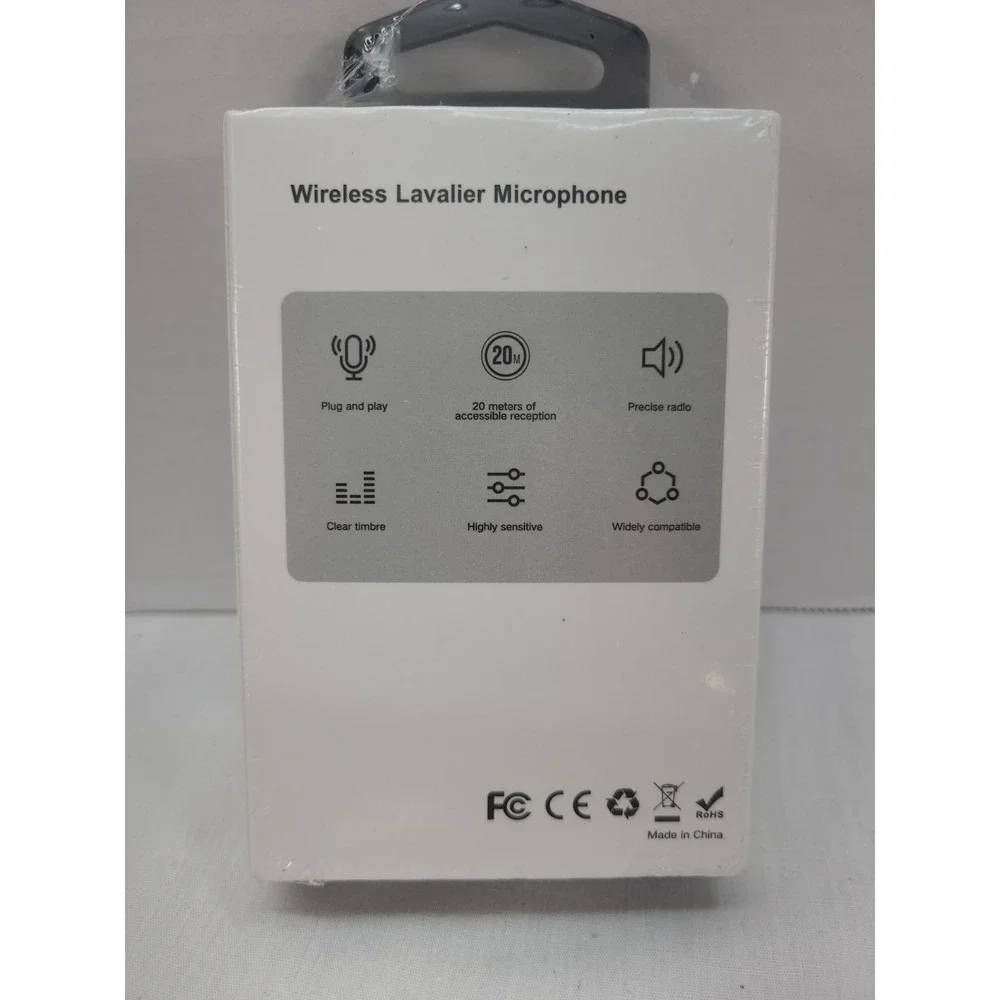 BNIB Wireless Lavalier Microphone – Dual Mic System for USB-C (Iphone/Android)